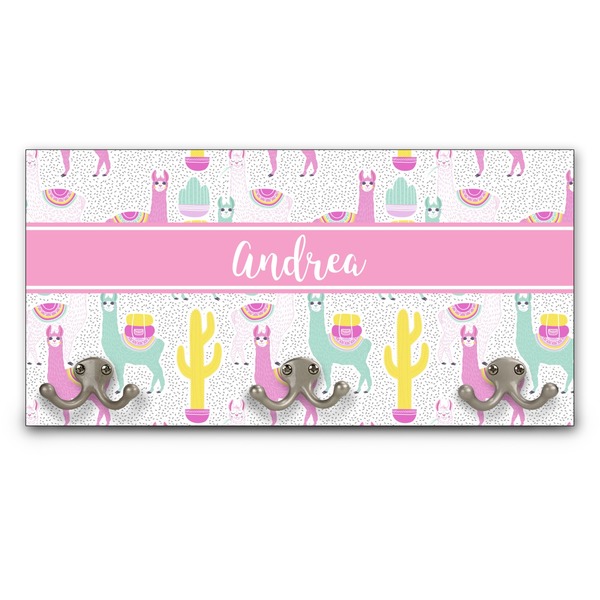Custom Llamas Wall Mounted Coat Rack (Personalized)