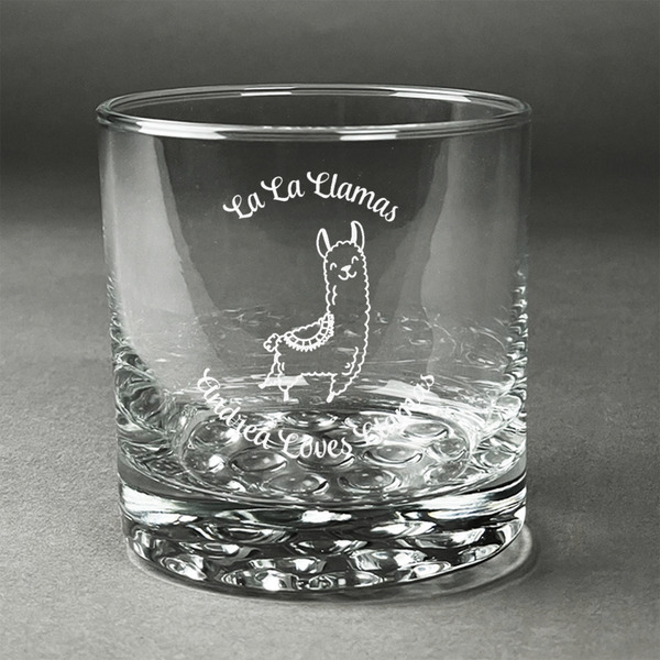 Custom Llamas Whiskey Glass (Single) (Personalized)