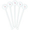 Llamas White Plastic 5.5" Stir Stick - Fan View