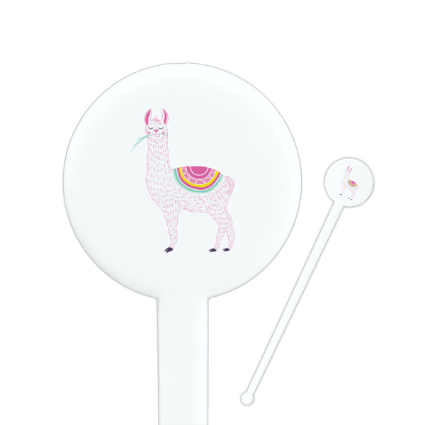 Custom Llamas Round Plastic Stir Sticks