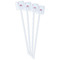 Llamas White Plastic Stir Stick - Double Sided - Square - Front