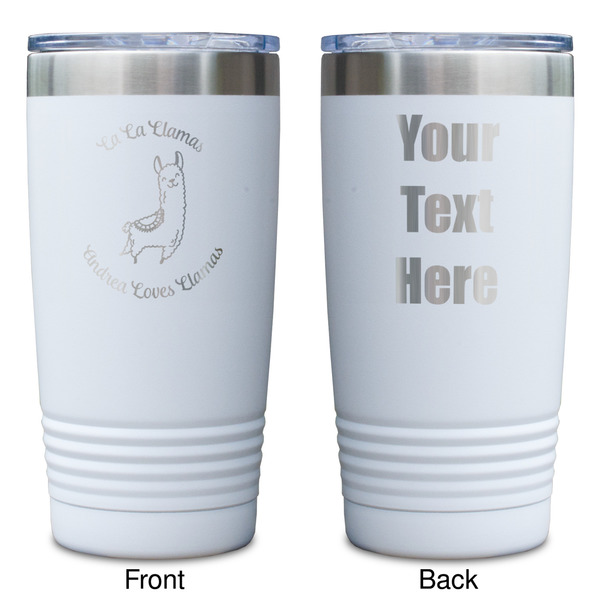 Llamas White Polar Camel Tumbler - 20oz - Double Sided - Approval
