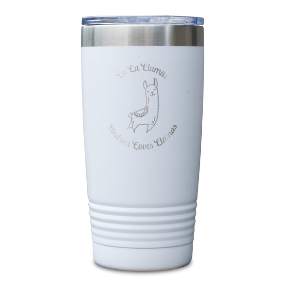 Llamas White Polar Camel Tumbler - 20oz - Single Sided - Approval