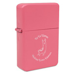 Llamas Windproof Lighter - Pink - Single Sided (Personalized)