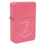 Llamas Windproof Lighter - Pink - Double Sided (Personalized)