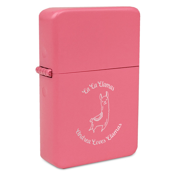 Llamas Windproof Lighters - Pink - Front/Main