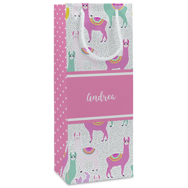 Custom Llamas Wine Gift Bags - Gloss (Personalized)