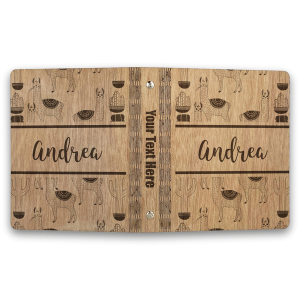 Llamas Wood 3-Ring Binders - 1" Half-Letter - Approval