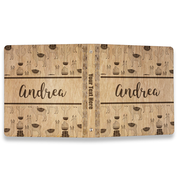 Llamas Wood 3-Ring Binders - 1" Letter - Approval