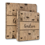 Llamas Wood 3-Ring Binder (Personalized)