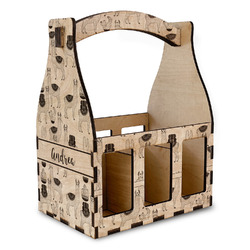 Llamas Wooden Beer Bottle Caddy (Personalized)