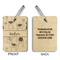Llamas Wood Luggage Tags - Rectangle - Approval