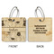 Llamas Wood Luggage Tags - Square - Approval