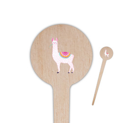 Llamas 4" Round Wooden Food Picks - Double Sided