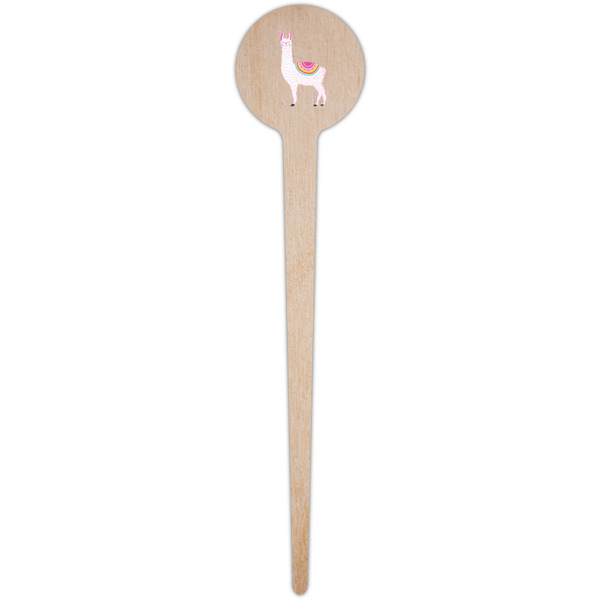 Llamas Wooden 4" Food Pick - Round - Single Pick