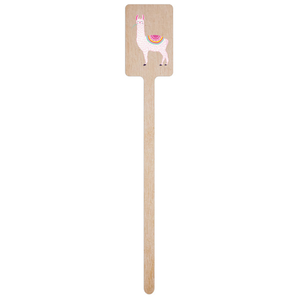 Llamas Wooden 6.25" Stir Stick - Rectangular - Single Stick