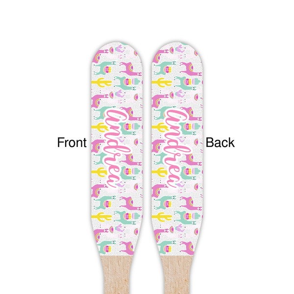 Llamas Wooden Food Pick - Paddle - Double Sided - Front & Back