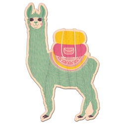 Llamas Genuine Maple or Cherry Wood Sticker (Personalized)