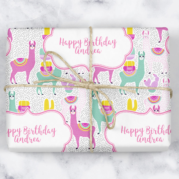 Custom Llamas Wrapping Paper (Personalized)