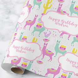 Llamas Wrapping Paper Roll - Large - Matte (Personalized)