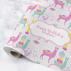 Llamas Wrapping Paper Roll - Medium - Matte (Personalized)