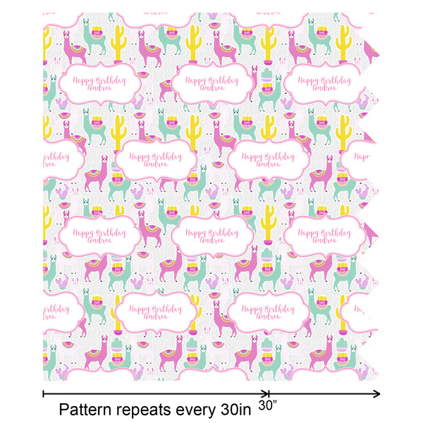 Llamas Wrapping Paper Roll - Matte - Partial Roll