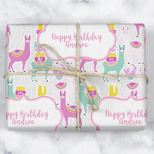 Llamas Wrapping Paper Roll - Matte - Wrapped Box