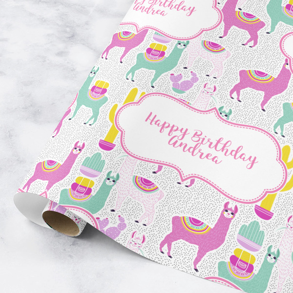 Custom Llamas Wrapping Paper Roll - Small (Personalized)
