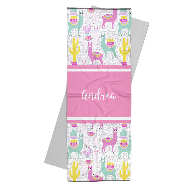 Custom Llamas Yoga Mat Towel (Personalized)