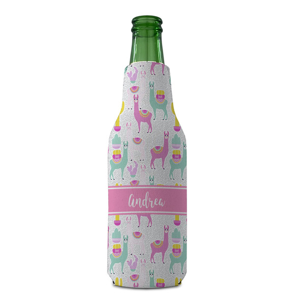 Llamas Zipper Bottle Cooler - FRONT (bottle)