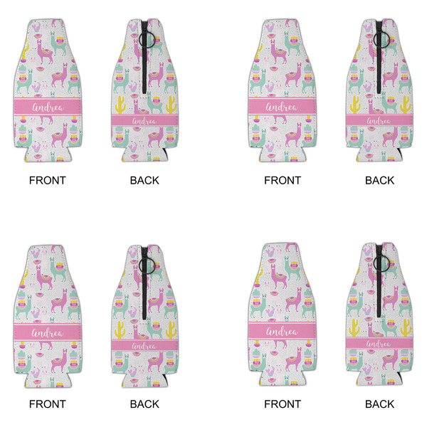 Llamas Zipper Bottle Cooler - Set of 4 - APPROVAL