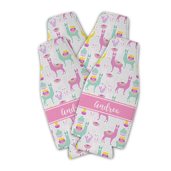 Llamas Zipper Bottle Cooler - Set of 4 - PARENT MAIN (flat)