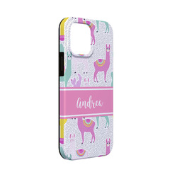 Llamas iPhone Case - Rubber Lined - iPhone 13 Mini (Personalized)