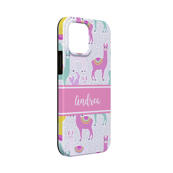 Custom Llamas iPhone Case - Rubber Lined - iPhone 13 Mini (Personalized)