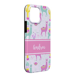 Llamas iPhone Case - Rubber Lined - iPhone 13 Pro Max (Personalized)