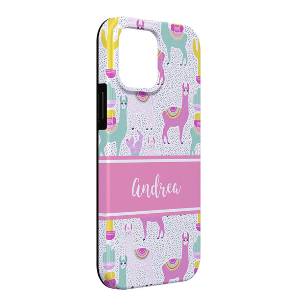 Custom Llamas iPhone Case - Rubber Lined - iPhone 13 Pro Max (Personalized)