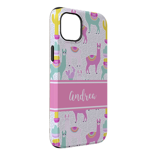 Custom Llamas iPhone Case - Rubber Lined - iPhone 14 Pro Max (Personalized)