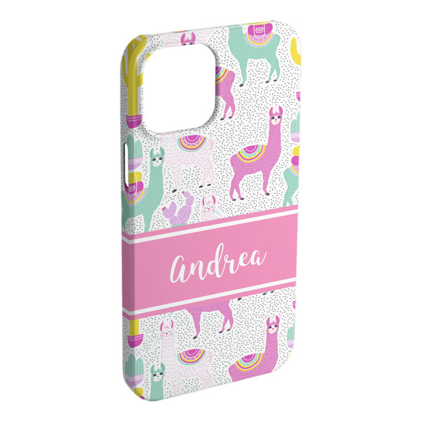 Custom Llamas iPhone Case - Plastic (Personalized)