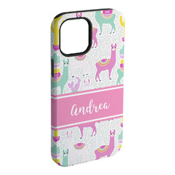 Llamas iPhone Case - Rubber Lined - iPhone 15 Pro Max (Personalized)