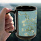 Almond Blossoms (Van Gogh) 15oz. Black Mug - LIFESTYLE