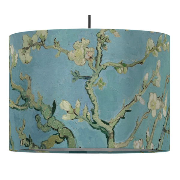Custom Almond Blossoms (Van Gogh) 16" Drum Pendant Lamp - Fabric