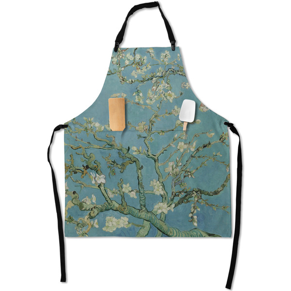 Custom Almond Blossoms (Van Gogh) Apron With Pockets