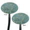Almond Blossoms (Van Gogh) Black Plastic 7" Stir Stick - Double Sided - Oval - Front & Back