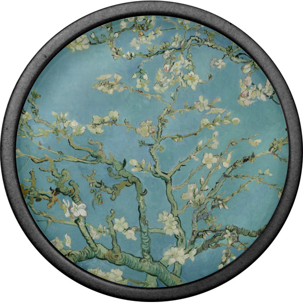 Almond Blossoms (Van Gogh) Cabinet Knob - Black - Front