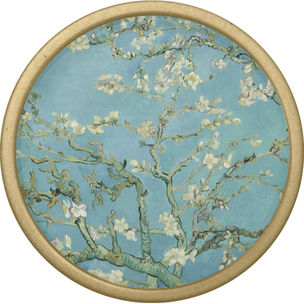 Almond Blossoms (Van Gogh) Cabinet Knob - Gold - Front
