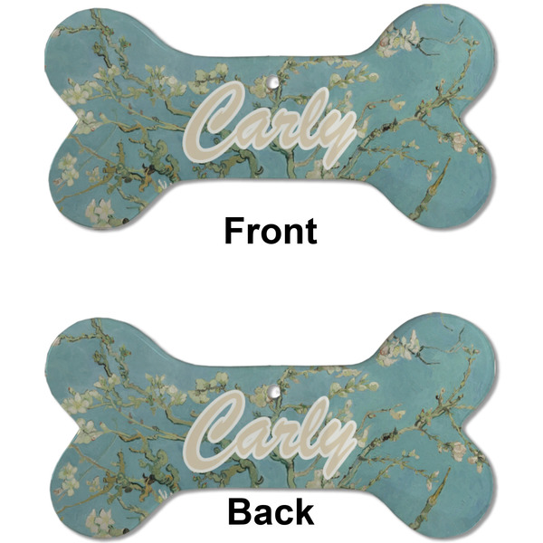 Almond Blossoms (Van Gogh) Ceramic Flat Ornament - Bone Front & Back (APPROVAL)
