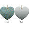 Almond Blossoms (Van Gogh) Ceramic Flat Ornament - Heart Front & Back (APPROVAL)