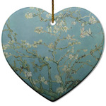 Almond Blossoms (Van Gogh) Heart Ceramic Ornament