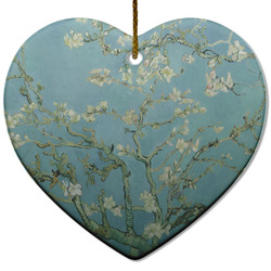 Almond Blossoms (Van Gogh) Heart Ceramic Ornament