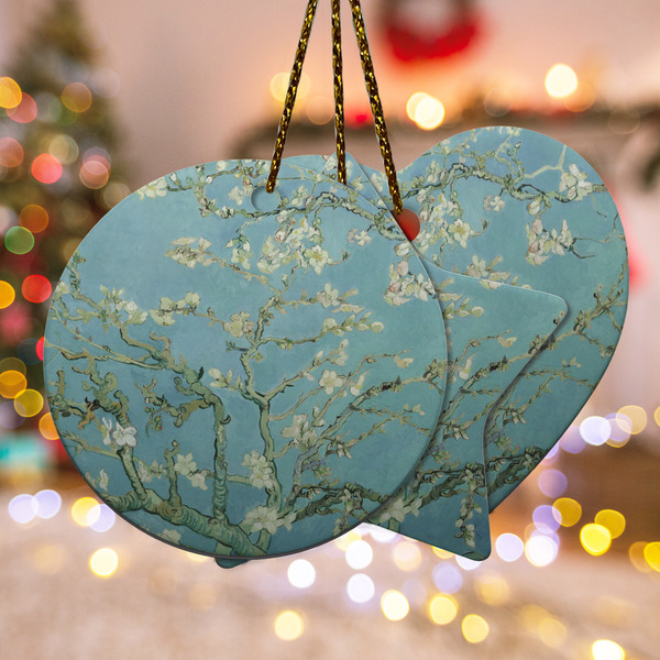 Custom Almond Blossoms (Van Gogh) Ceramic Ornament